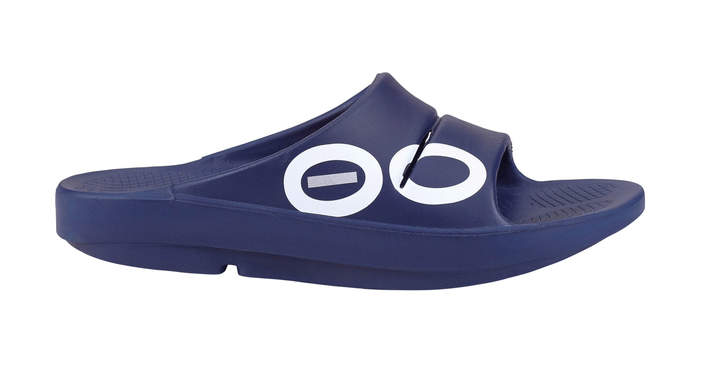 OOFOS Men's OOahh Sport Recovery Slide Sandal Navy oofos.international