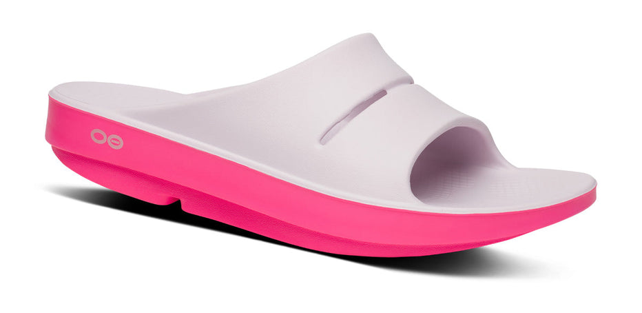 OOFOS Women's OOahh Fused Slide Sandal - Dragon Fruit Margarita