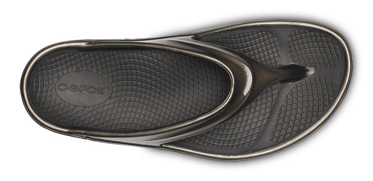 Women's OOmega Luxe Sandal - Titanium Mirror