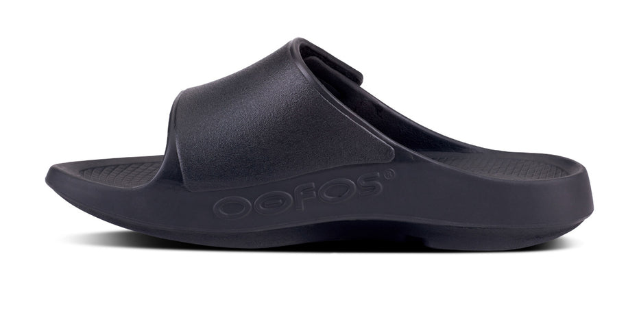 OOFOS Women's OOahh Sport Flex Recovery Slide Sandal - Matt Black