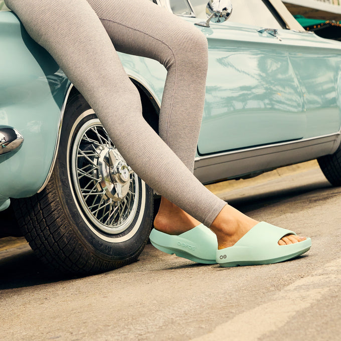 Women's OOahh PLUS Slide Sandal - Mint – oofos.international