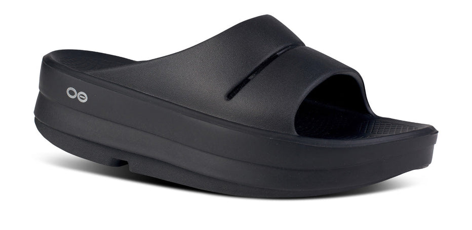 靴 OOFOS oomega ooahh women - BLACK OOFOS Women's OOmega OOahh Recovery Slide Sandal - Black – oofos