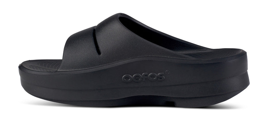 OOFOS Women's OOmega OOahh Recovery Slide Sandal - Black – oofos