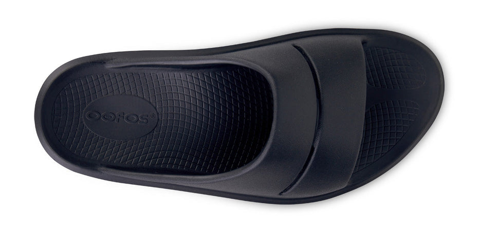 OOFOS Women's OOmega OOahh Recovery Slide Sandal - Black – oofos