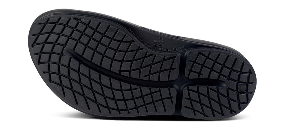 OOFOS Women's OOmega OOahh Recovery Slide Sandal - Black – oofos