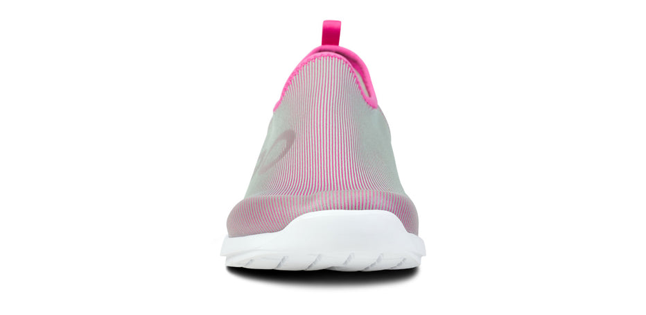 OOFOS Women's OOmg Sport Recovery Shoe - White Fuchsia – oofos