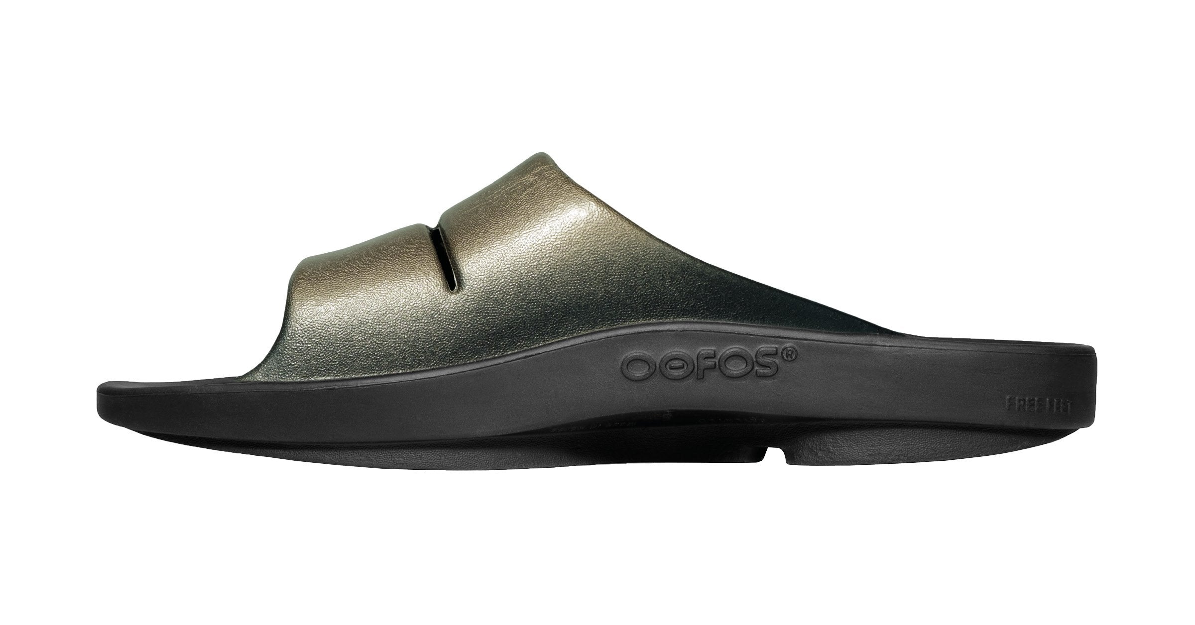 OOFOS Women's OOahh Luxe Recovery Slide Sandal - Latte